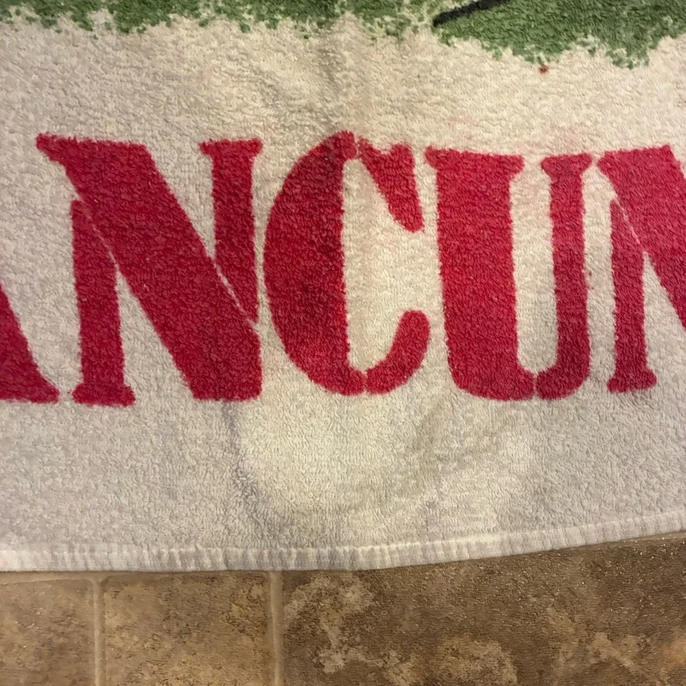 Vintage‎ Cancun Mexico Beach Towel 54X32 inches